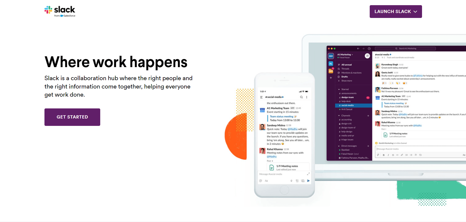 Slack's tagline is to the point 