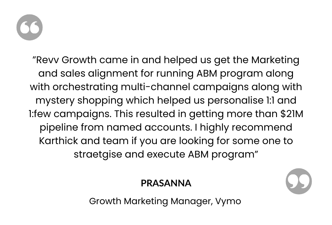 Vymo testimonial- abm strategy